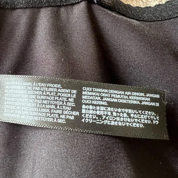 NWT Vintage Y2K Bebe Brown Feather Embellished Black Bustier - Picture 11 of 11